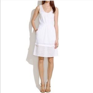 Madewell White Eyelet Love Song Sleeveless Dress